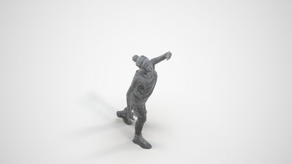 realistic 3D people woman sport, render-ready for V-Ray and Corona, FBX OBJ, wireframe three-quarter view