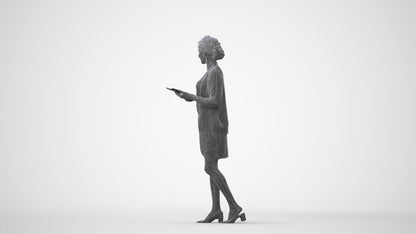 realistic 3D people woman business standing, render-ready for V-Ray and Corona, FBX OBJ, square thumbnail