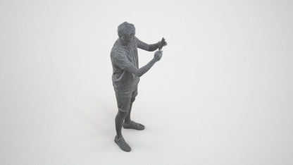 realistic 3D people man casual standing, render-ready for V-Ray and Corona, FBX OBJ, wireframe three-quarter view
