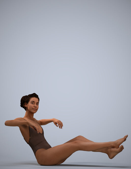 realistic 3D human woman pool, archviz people FBX OBJ for Blender