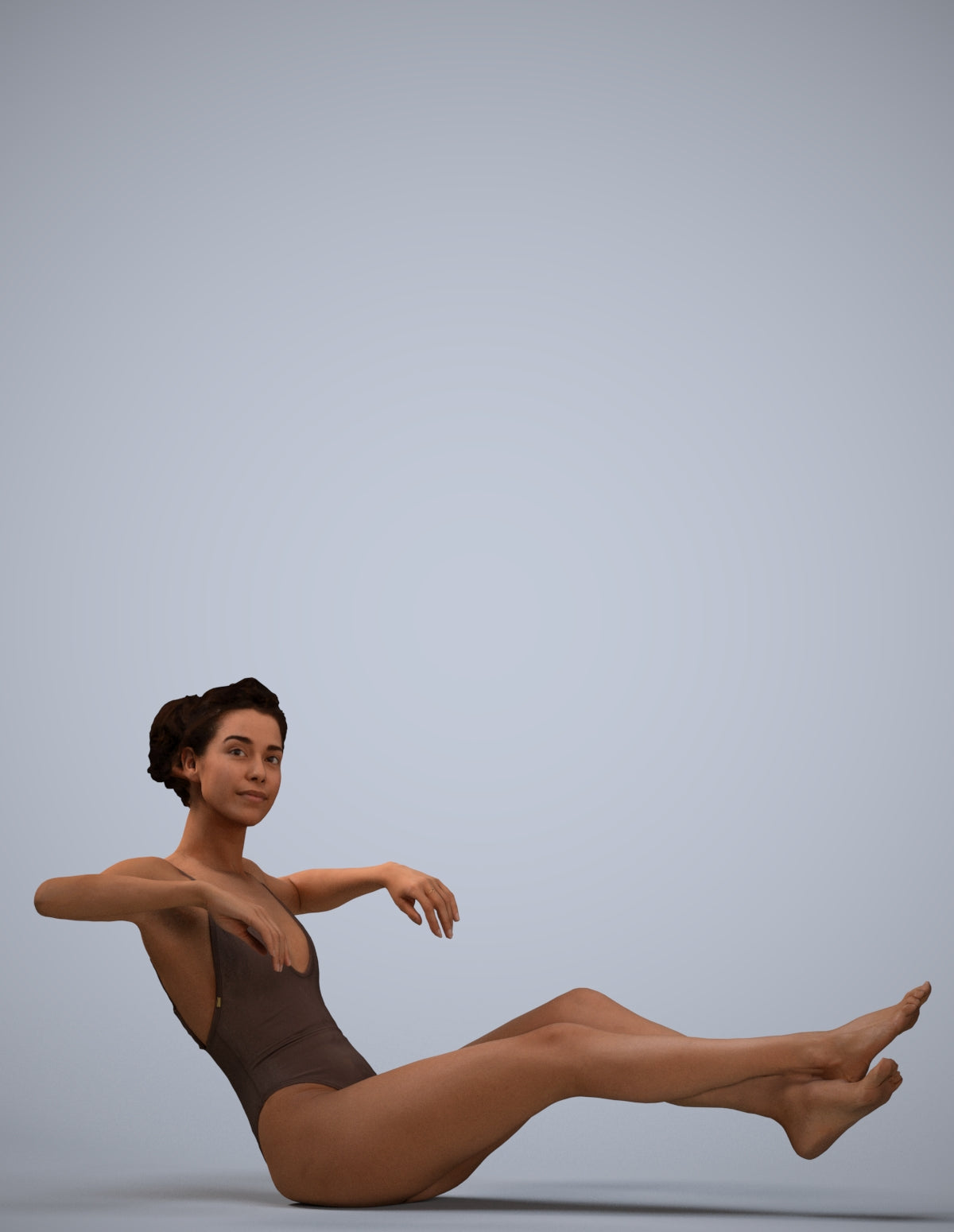 realistic 3D human woman pool, archviz people FBX OBJ for Blender