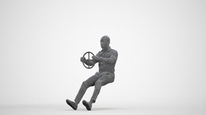 photogrammetry 3D boy casual driving, realistic human model archviz FBX, three-quarter front view render