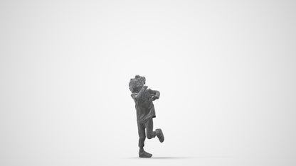 3D scanned girl kids casual, photorealistic archviz people for Enscape and SketchUp, square thumbnail