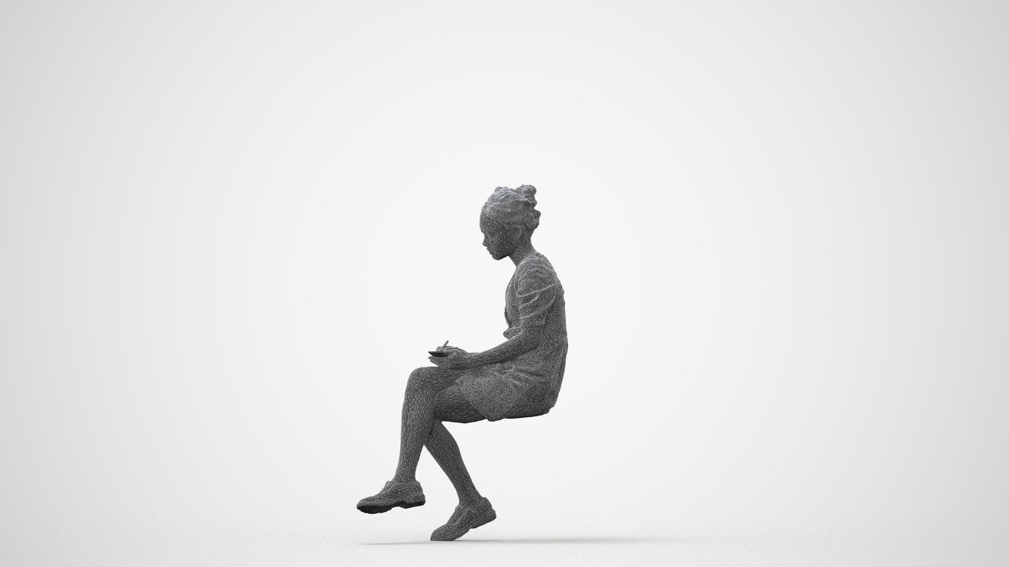 photogrammetry 3D woman business, realistic human model archviz FBX, square thumbnail