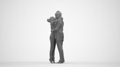 3D human model girl kids, photogrammetry scanned person for archviz, wireframe back view