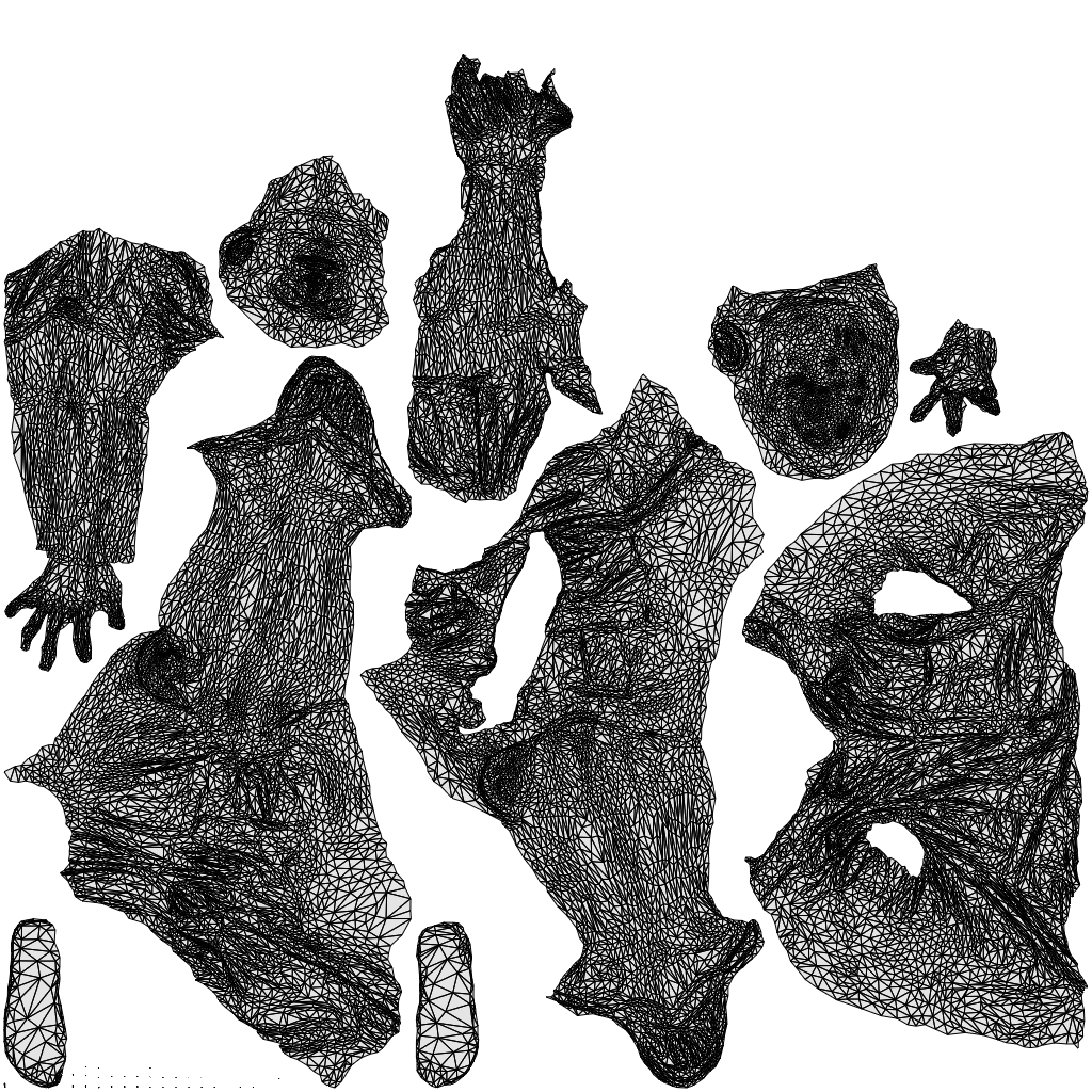 scanned 3D man casual sitting, photogrammetry people for Enscape and V-Ray, wireframe top-down view