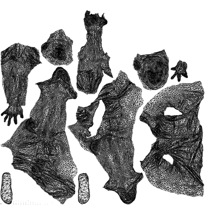 scanned 3D man casual sitting, photogrammetry people for Enscape and V-Ray, wireframe top-down view