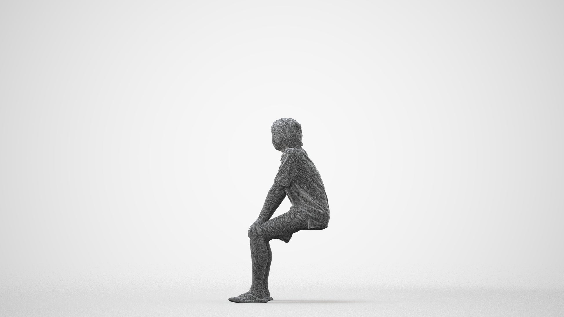 scanned 3D boy kids, photogrammetry people for Enscape and V-Ray, square thumbnail