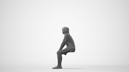 scanned 3D boy kids, photogrammetry people for Enscape and V-Ray, square thumbnail