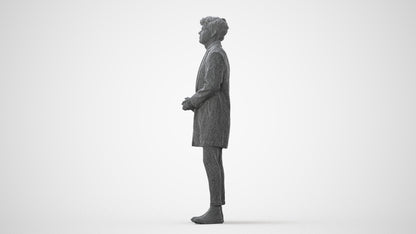 realistic 3D human man business standing, archviz people FBX OBJ for Blender, square thumbnail