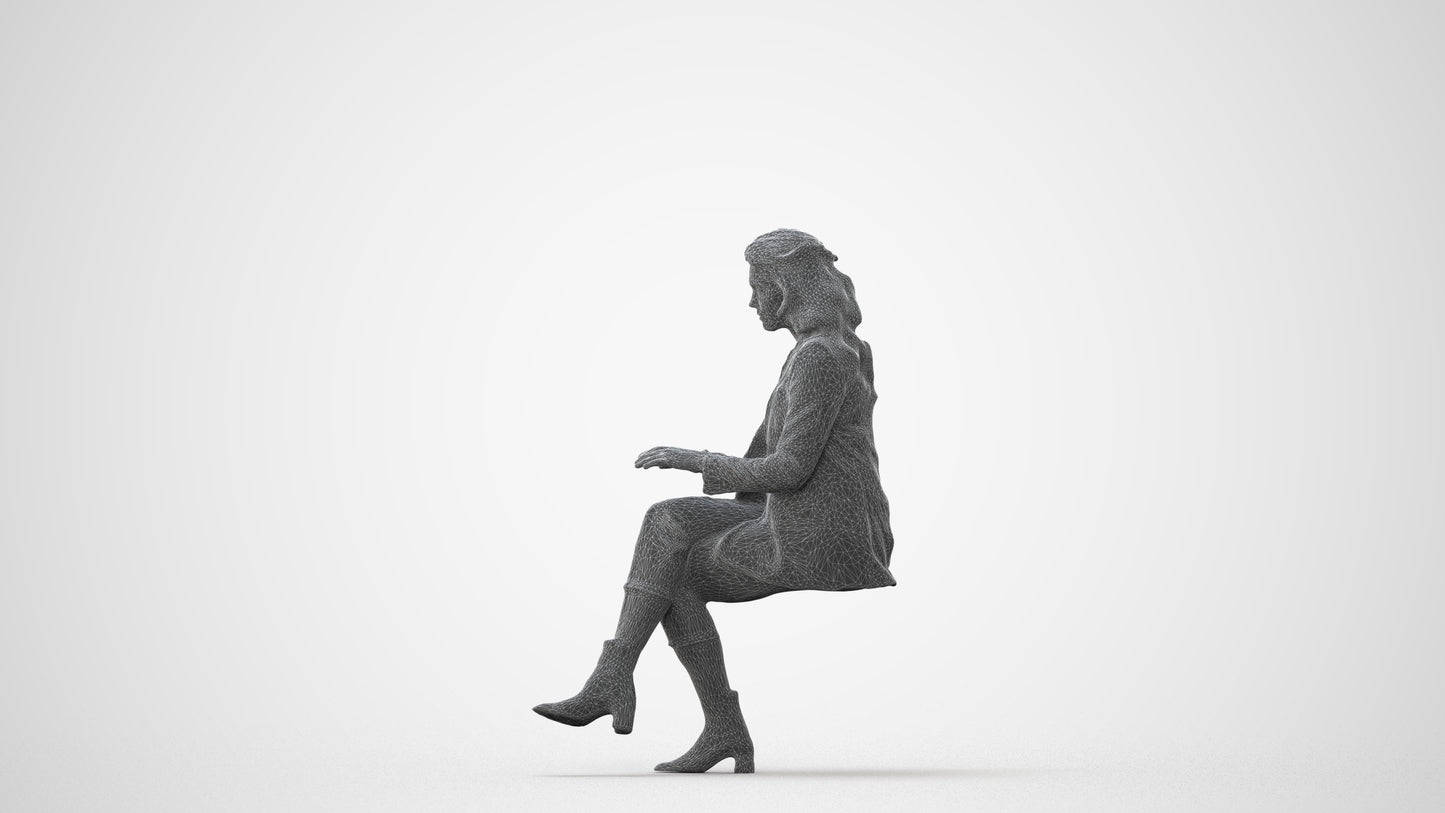 realistic 3D human woman business, archviz people FBX OBJ for Blender, square thumbnail
