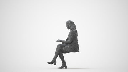 realistic 3D human woman business, archviz people FBX OBJ for Blender, square thumbnail