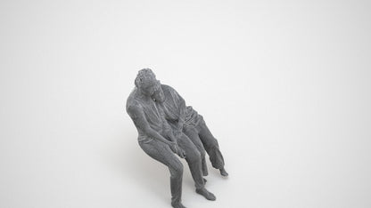 realistic 3D girl kids, scanned archviz people for Blender and 3ds Max, wireframe three-quarter view