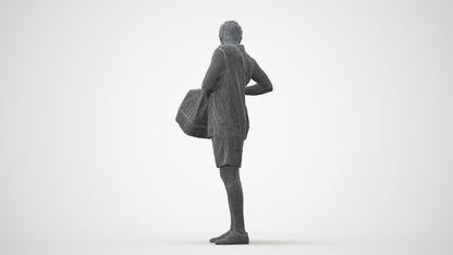 3D scanned man sport, photorealistic archviz people for Enscape and SketchUp, square thumbnail