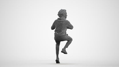 realistic 3D people man casual sitting, render-ready for V-Ray and Corona, FBX OBJ, wireframe front view