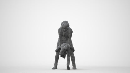 photogrammetry 3D girl kids, realistic human model archviz FBX, square thumbnail