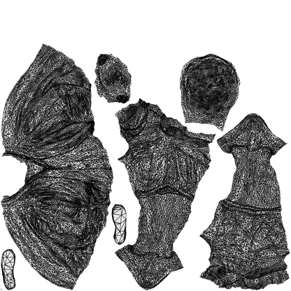 scanned 3D boy casual kids, photogrammetry people for Enscape and V-Ray, wireframe top-down view