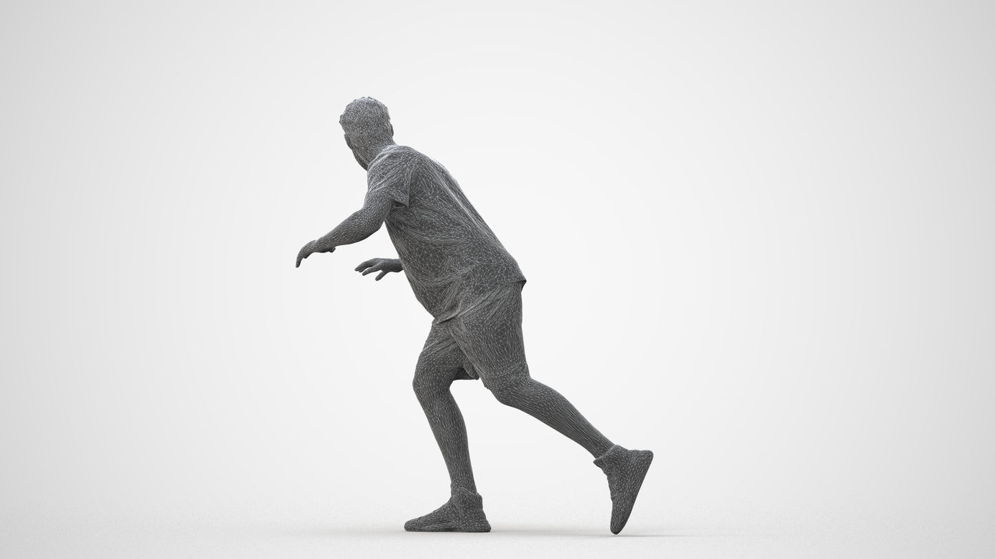 3D people model man sport, scanned human for 3ds Max rendering, square thumbnail