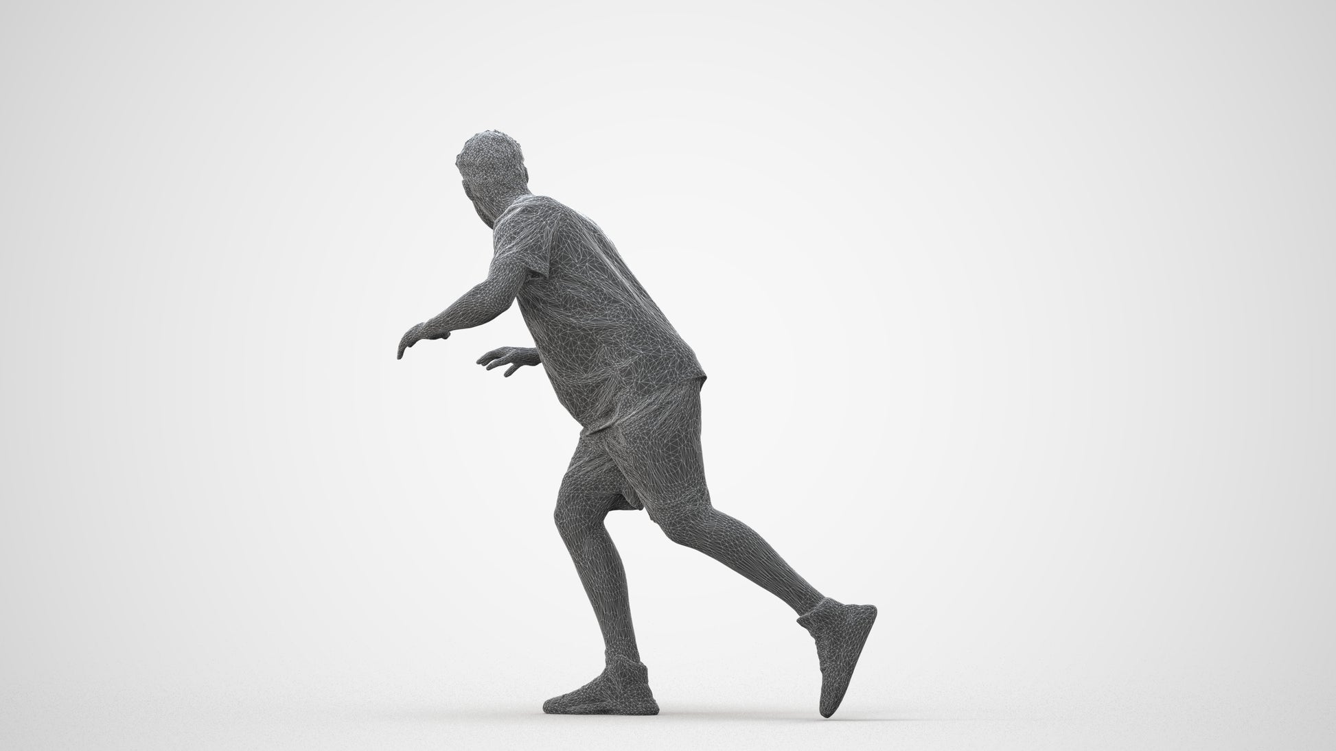 3D people model man sport, scanned human for 3ds Max rendering, square thumbnail