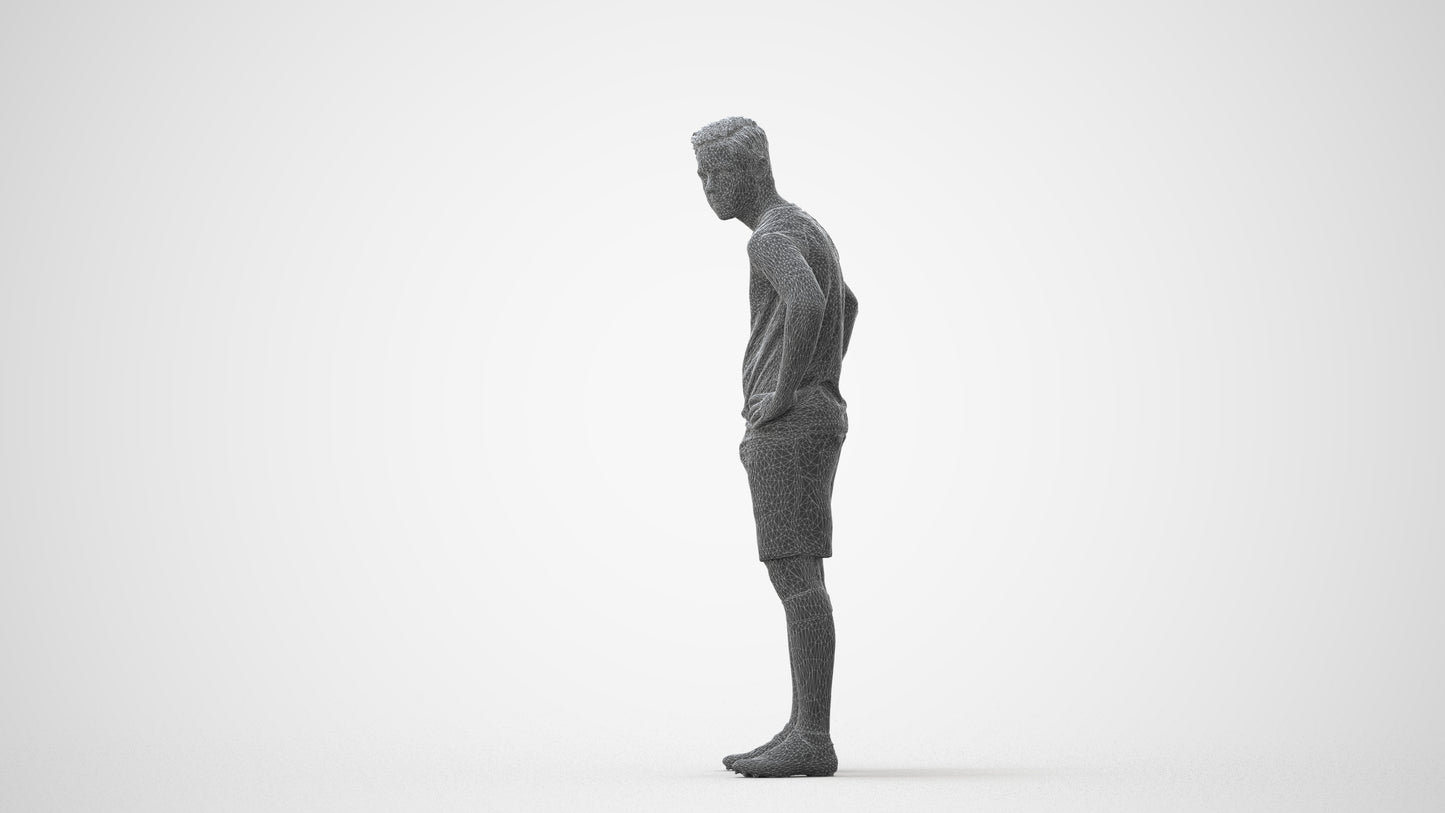 3D scanned man sport, photorealistic archviz people for Enscape and SketchUp, square thumbnail