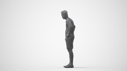 3D scanned man sport, photorealistic archviz people for Enscape and SketchUp, square thumbnail