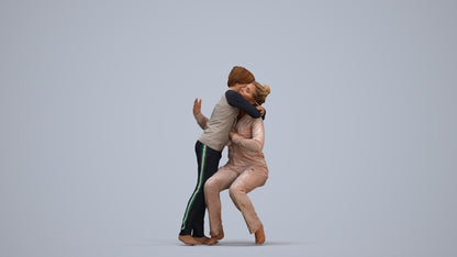 realistic 3D human girl kids, archviz people FBX OBJ for Blender, standing pose render