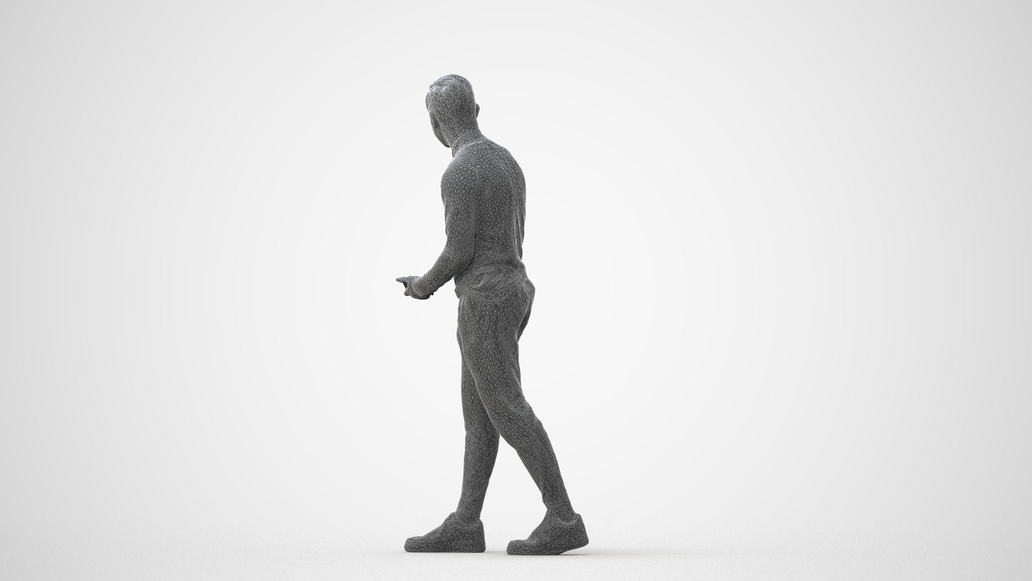 realistic 3D boy casual kids, scanned archviz people for Blender and 3ds Max, square thumbnail