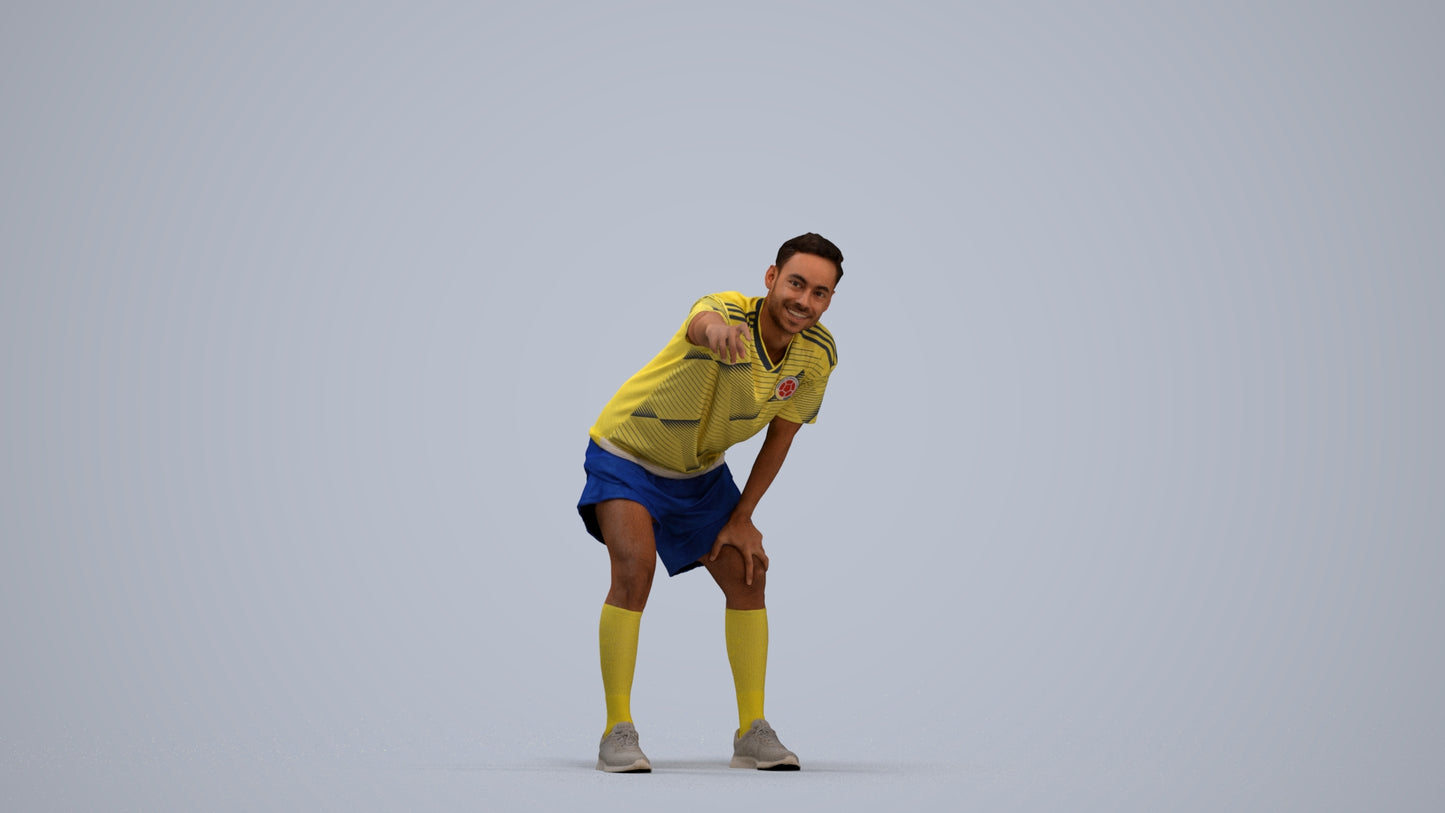 realistic 3D human man sport, archviz people FBX OBJ for Blender, standing pose render