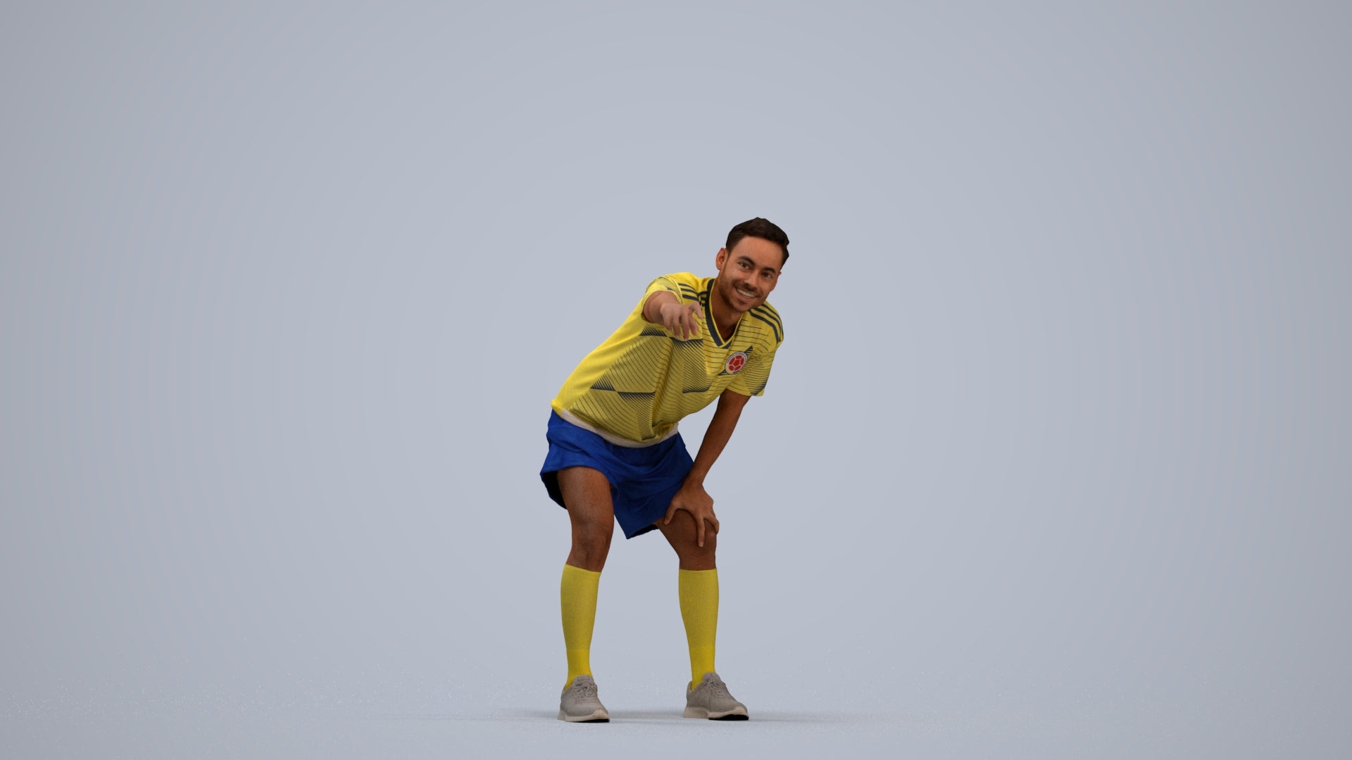 realistic 3D human man sport, archviz people FBX OBJ for Blender, standing pose render