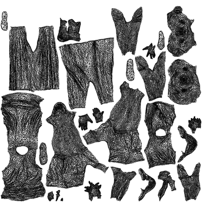 realistic 3D people man kids, render-ready for V-Ray and Corona, FBX OBJ, wireframe top-down view