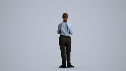 3D scanned girl kids, photorealistic archviz people for Enscape and SketchUp, front view render