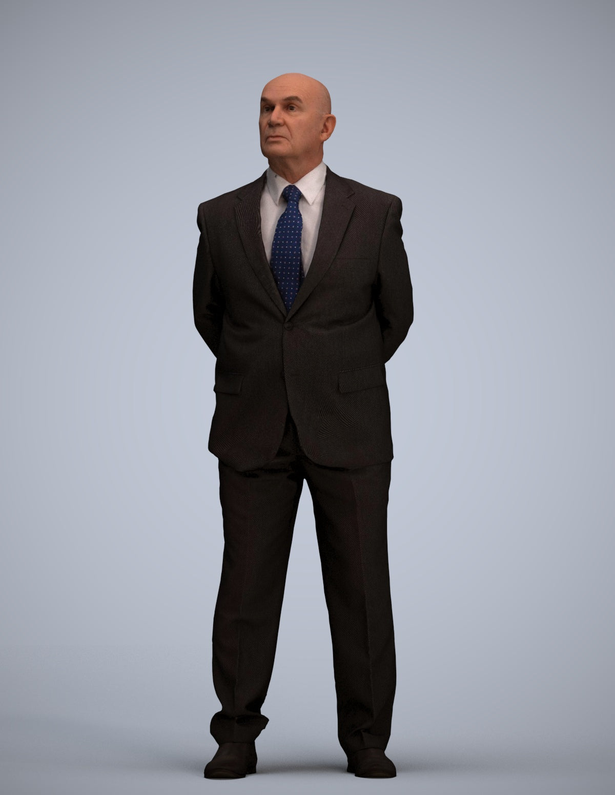 3D people model senior man business mix, scanned human for 3ds Max rendering