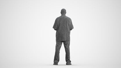 3D people model man medical, scanned human for 3ds Max rendering, wireframe front view