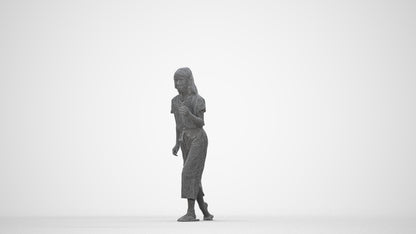 realistic 3D people girl kids, render-ready for V-Ray and Corona, FBX OBJ, wireframe back view