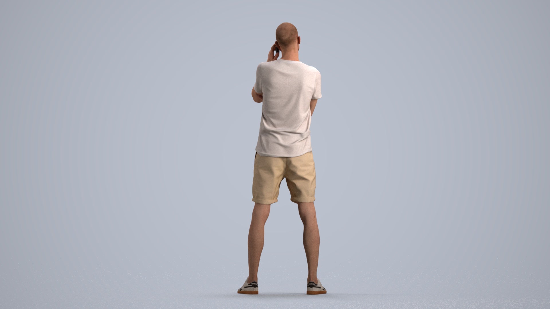 realistic 3D people man casual standing, render-ready for V-Ray and Corona, FBX OBJ, front view render