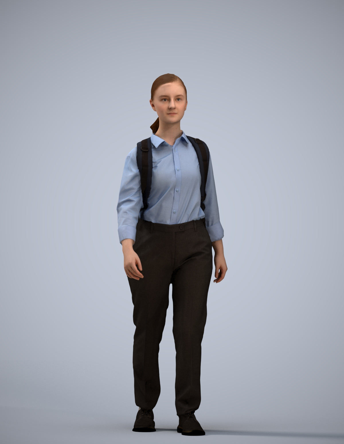 scanned 3D girl kids, photogrammetry people for Enscape and V-Ray