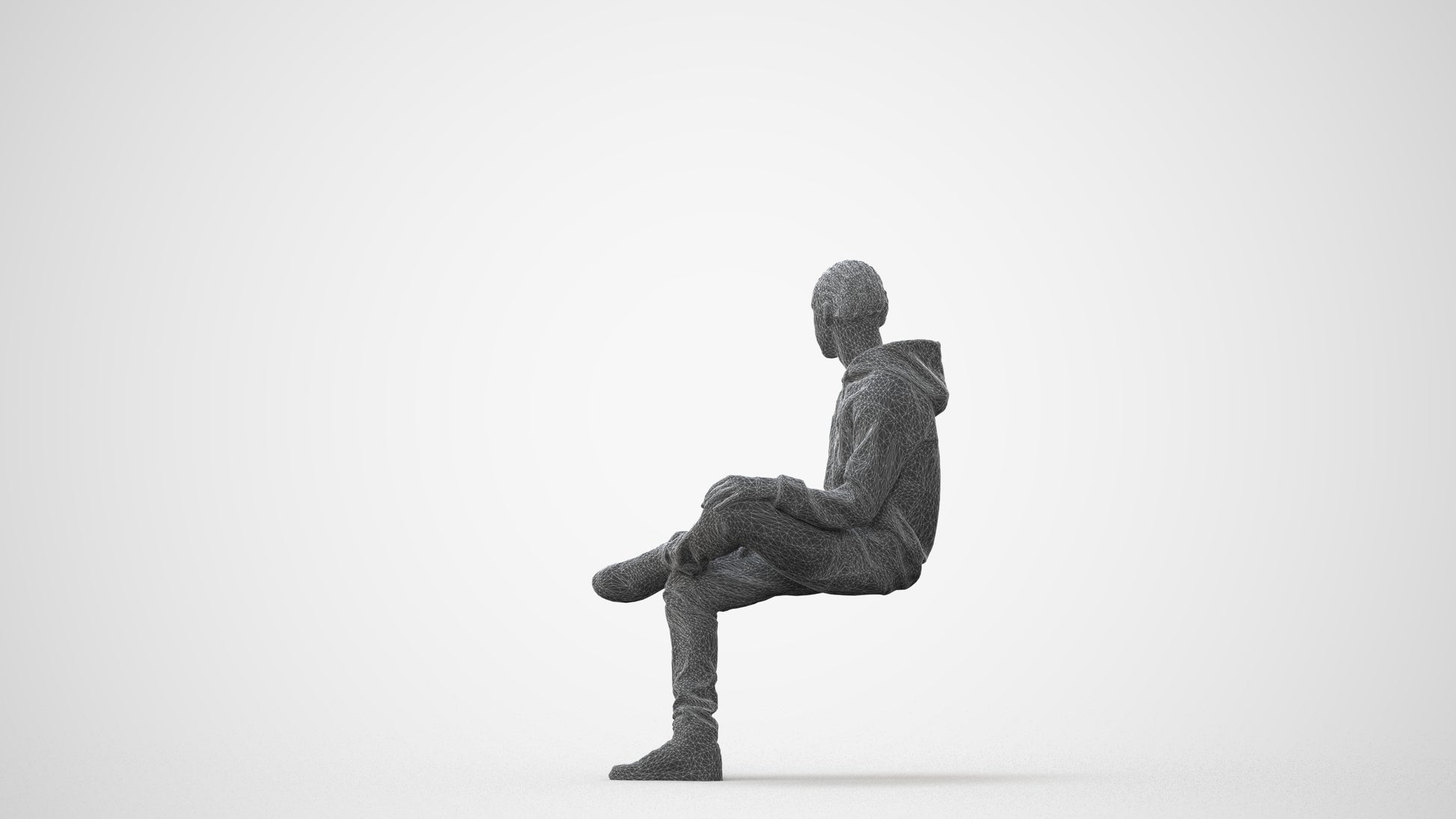 realistic 3D boy casual kids, scanned archviz people for Blender and 3ds Max, square thumbnail