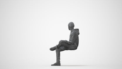realistic 3D boy casual kids, scanned archviz people for Blender and 3ds Max, square thumbnail
