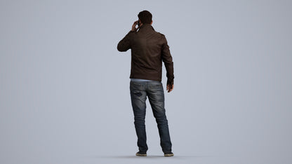 realistic 3D people man casual standing, render-ready for V-Ray and Corona, FBX OBJ, front view render