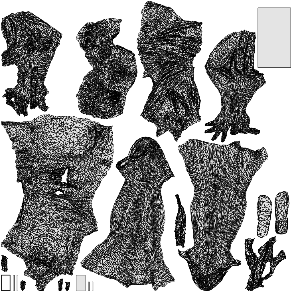3D human model woman casual sitting, photogrammetry scanned person for archviz, wireframe top-down view