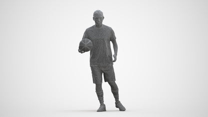photogrammetry 3D man sport, realistic human model archviz FBX, three-quarter front view render