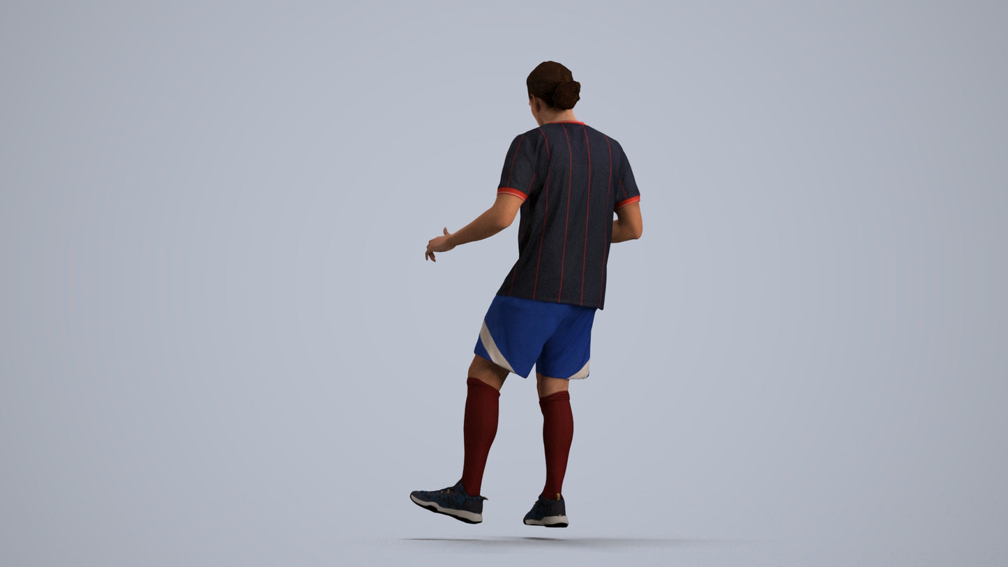 realistic 3D human man sport, archviz people FBX OBJ for Blender, front view render