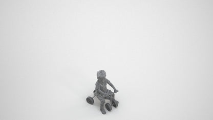 realistic 3D people boy casual kids, render-ready for V-Ray and Corona, FBX OBJ, wireframe three-quarter view