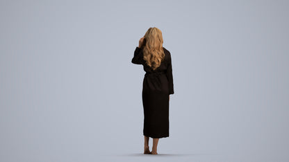 3D people model woman business standing, scanned human for 3ds Max rendering, front view render