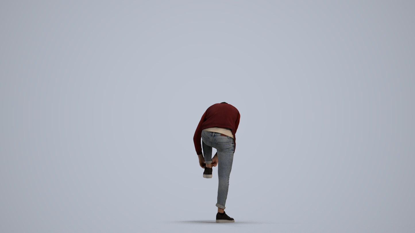 realistic 3D people boy casual kids, render-ready for V-Ray and Corona, FBX OBJ, front view render