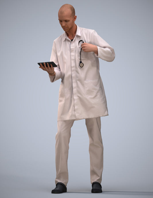 photogrammetry 3D man medical, realistic human model archviz FBX
