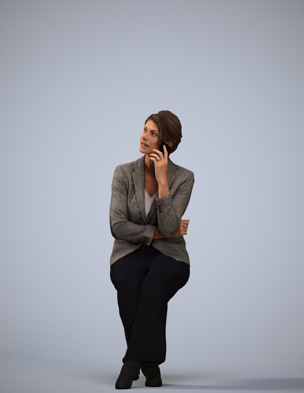 photogrammetry 3D woman business, realistic human model archviz FBX