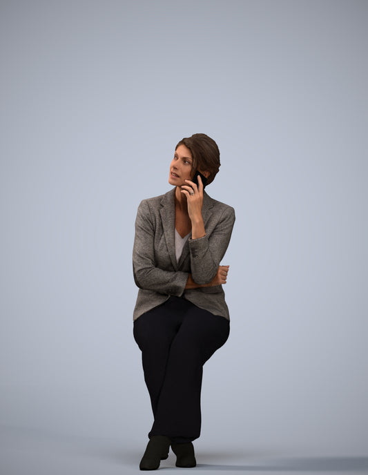 photogrammetry 3D woman business, realistic human model archviz FBX