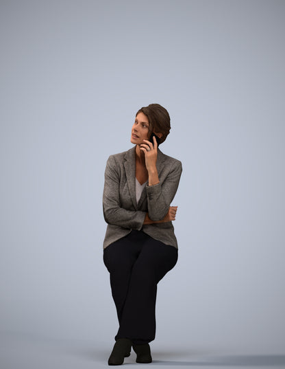 photogrammetry 3D woman business, realistic human model archviz FBX