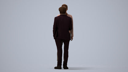 3D scanned woman business, photorealistic archviz people for Enscape and SketchUp, three-quarter view render